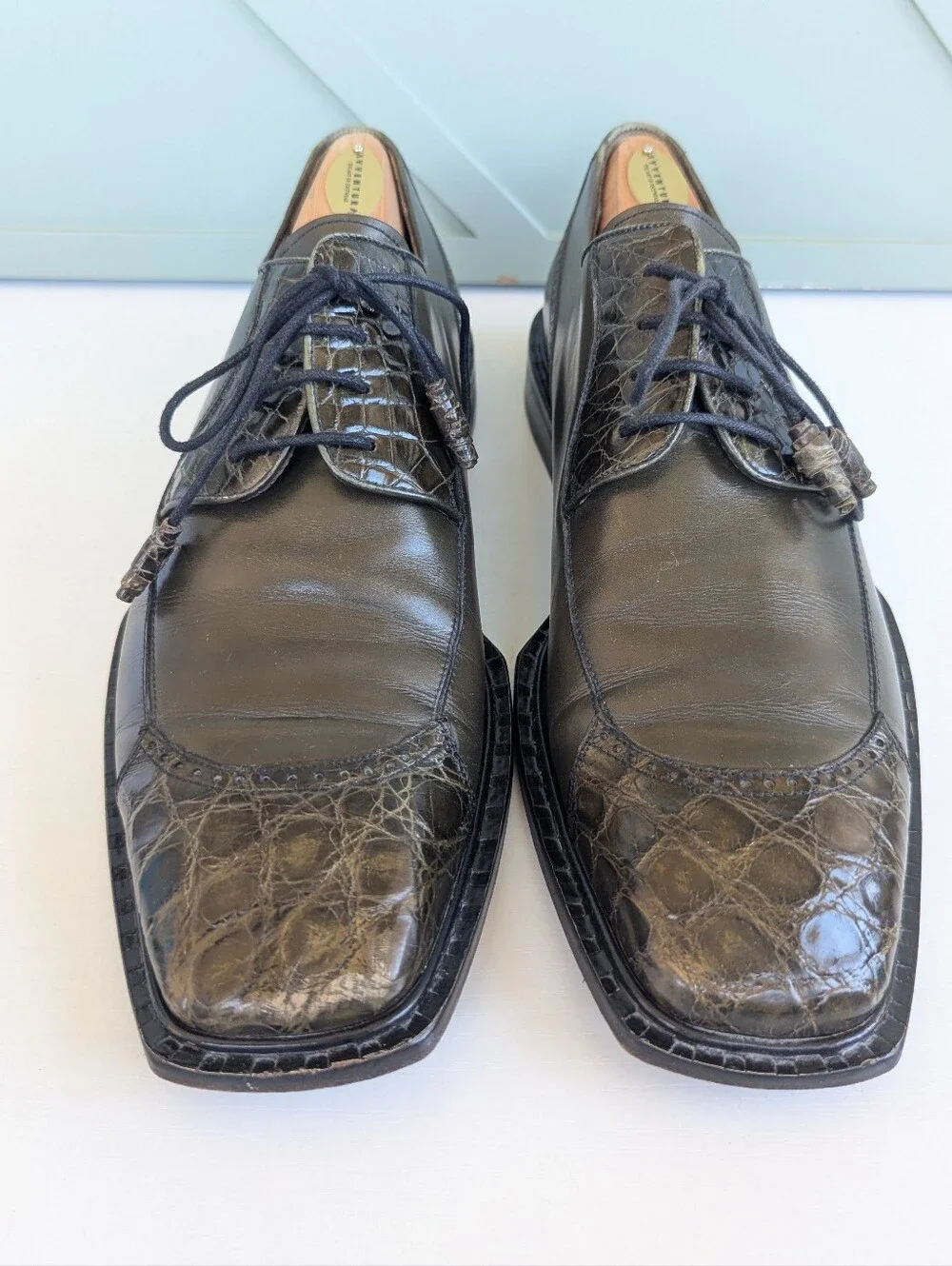 Avventura  exotic skin dress shoes, specifically Vero Cuoio Olive Leather
